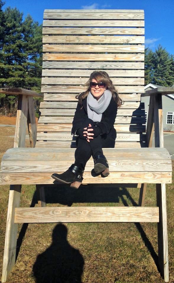 Beth, my daughter, taking it easy on Thanksgiving Day 